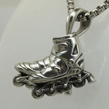 316L Stainless Steel Pair Skating Shoes Necklace 60cm