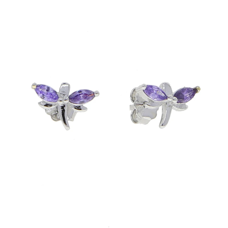 925 Silver Daisy Flower Stud Earring CZ Girls Jewelry