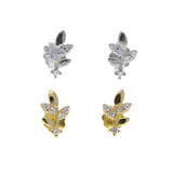 925 Silver Daisy Flower Stud Earring CZ Girls Jewelry