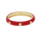 Hotting Jewelry Ring delicate cz Crystal red Enamel band Wedding Rings For Women