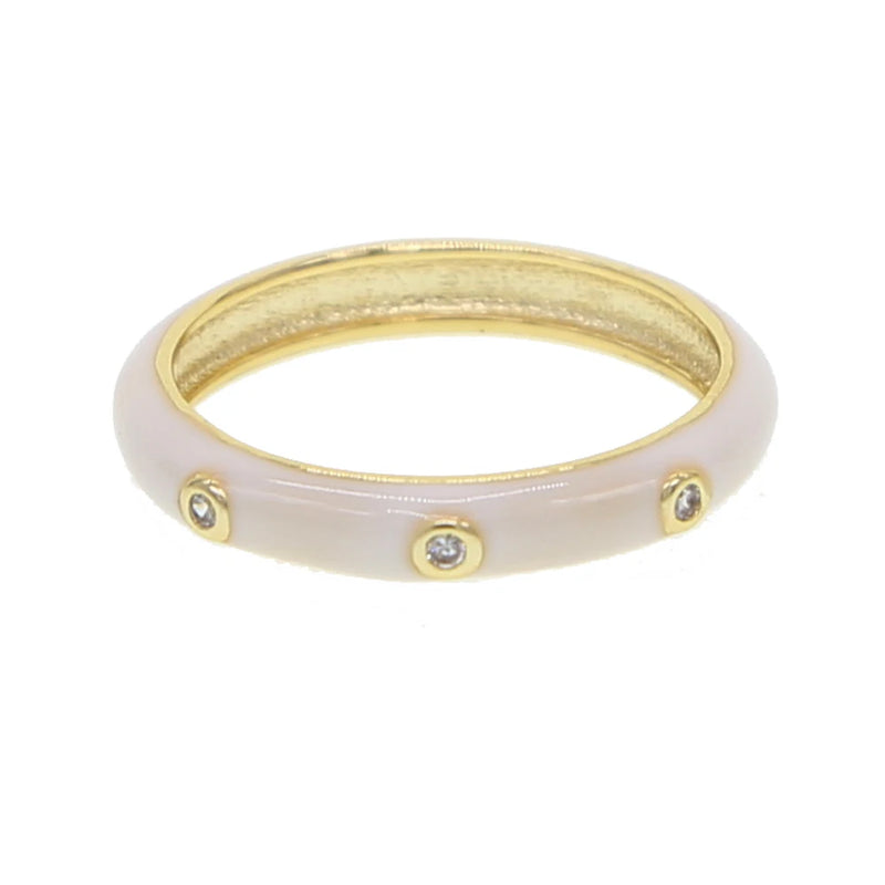 Hotting Jewelry Ring delicate cz Crystal red Enamel band Wedding Rings For Women