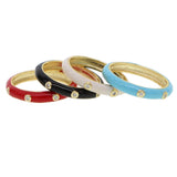 Hotting Jewelry Ring delicate cz Crystal red Enamel band Wedding Rings For Women