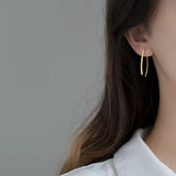 1pair 925 Sterling Silver U Hook Earrings GTLE2746