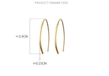 1pair 925 Sterling Silver U Hook Earrings GTLE2746