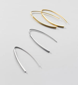 1pair 925 Sterling Silver U Hook Earrings GTLE2746