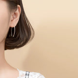 1pair 925 Sterling Silver U Hook Earrings GTLE2746
