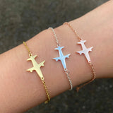 Fairy Romantic Stainless Steel Plane Bracelet