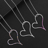 Heart Pendant Necklace Full CZ Romantic Gift