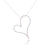 Heart Pendant Necklace Full CZ Romantic Gift