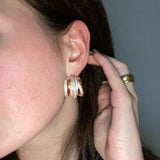 Colorful Twist Braided Lines European Wedding Earrings