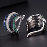 Colorful Twist Braided Lines European Wedding Earrings