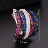 Colorful Twist Braided Lines European Wedding Earrings