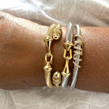 Stackable Bangle For Women Bridal Wedding Cubic Zircon Open Bangle Dubai