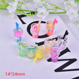 Glow in dark Cartoon Cup Charms for DIY Making