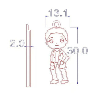 20 Grey's Anatomy Doctor Nurse Metal Charms Pendants DIY Jewelry Making