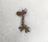 50pcs Giraffe Pink Enamel Metal Charm Pendants for DIY Necklace Jewelry Making