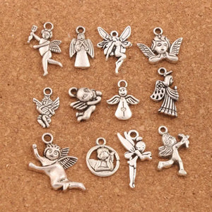 Angel Charm Beads 120PCS Pendants DIY Jewelry Fit Bracelets Necklaces LM58