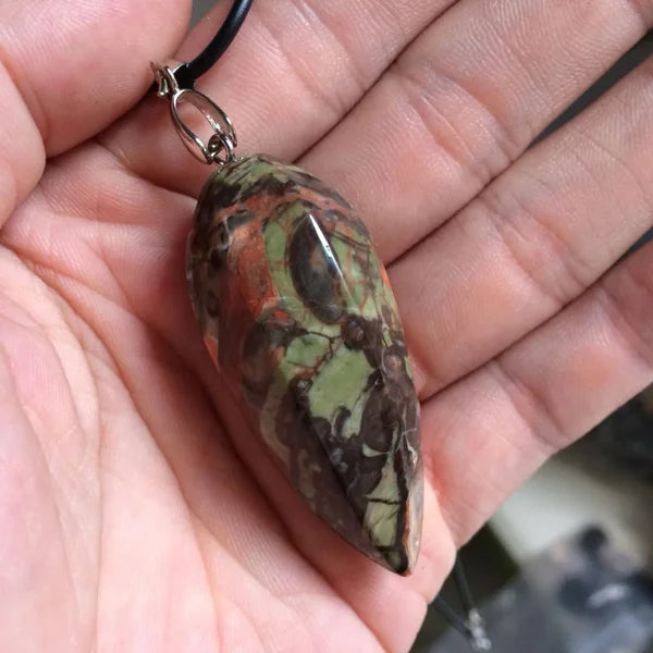Mixed Agate Stone Necklace Pendant Natural Stone Pendant Fine Jewelry