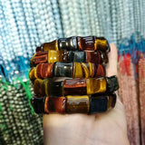 Mixed Tiger Eye Stone Beads Bracelet for Women and Men