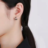 Retro Women's Earrings Sterling Silver 925 Piercing Ear
