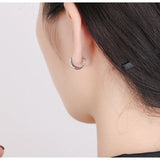 Retro Women's Earrings Sterling Silver 925 Piercing Ear