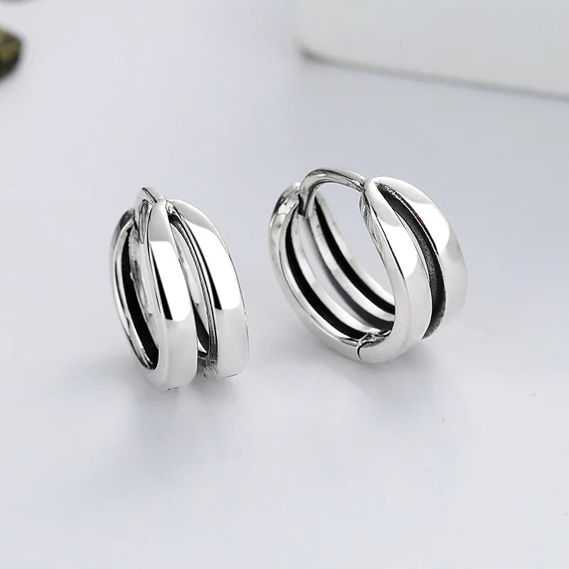 Retro Women's Earrings Sterling Silver 925 Piercing Ear