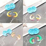 Moon Fishtail Wolf Earring Necklace Resin Mold Pendant Mould