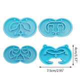 Moon Fishtail Wolf Earring Necklace Resin Mold Pendant Mould