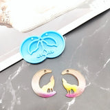Moon Fishtail Wolf Earring Necklace Resin Mold Pendant Mould