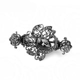 Vintage Crystal Hair Claw Crab Jewelry Flower Peacock Hair Clip