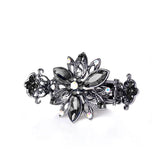 Vintage Crystal Hair Claw Crab Jewelry Flower Peacock Hair Clip