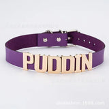 Quinn choker PUDDIN letter necklace Women Quinn cosplay birthday present
