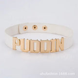 Quinn choker PUDDIN letter necklace Women Quinn cosplay birthday present
