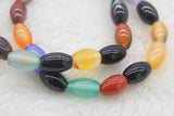 Multicolor Agate Bracelet 7.5in Beads Nature