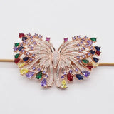 Multicolor Zircon Butterfly Brooch Beads Nature Unique