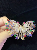 Multicolor Zircon Butterfly Brooch Beads Nature Unique