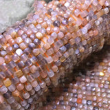 Multicolors Sunstone Square Faceted Loose Beads 4/5mm DIY Jewelry Making