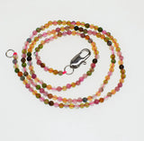 Multicolors Tourmaline Faceted Beads Choker Necklace