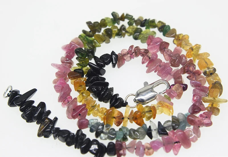 Multicolors Tourmaline Faceted Beads Choker Necklace
