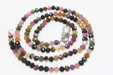 Multicolors Tourmaline Faceted Beads Choker Necklace