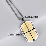 Muslim Allah Ayat al-Kursi Islam Pendant Necklace Ayatul Kursi Jewelry