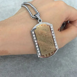 Muslim Allah Ayat al-Kursi Islam Pendant Necklace Ayatul Kursi Jewelry