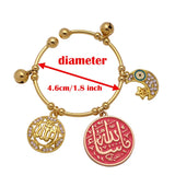 Muslim Allah Crescent Moon Star Copper Baby Bangles