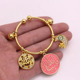 Muslim Allah Crescent Moon Star Copper Baby Bangles