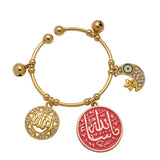 Muslim Allah Crescent Moon Star Copper Baby Bangles