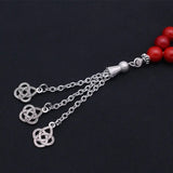 Muslim Prayer Red Crystal Beads Tasbih Bracelets Ottoman Rosary