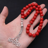 Muslim Prayer Red Crystal Beads Tasbih Bracelets Ottoman Rosary