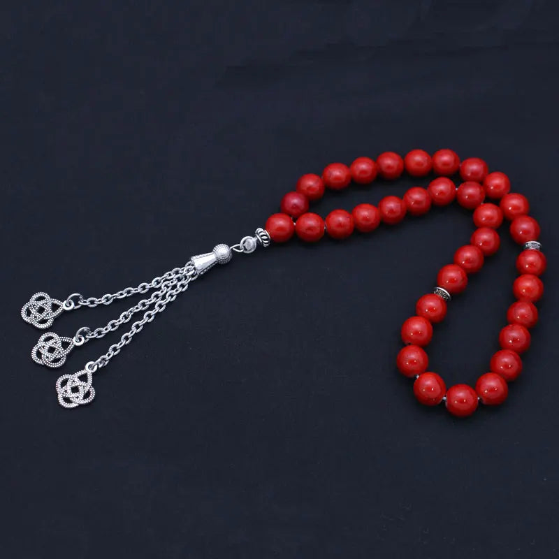 Muslim Prayer Red Crystal Beads Tasbih Bracelets Ottoman Rosary