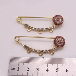 Muslim Pink Brooch Pin 2 pcs