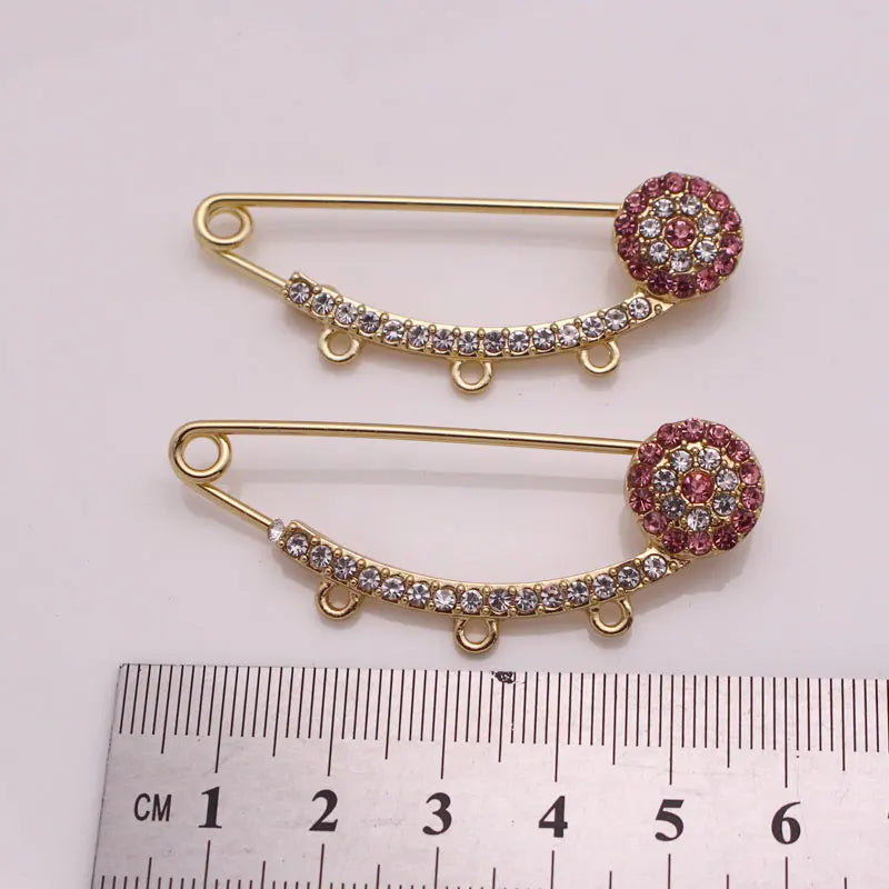 Muslim Pink Brooch Pin 2 pcs